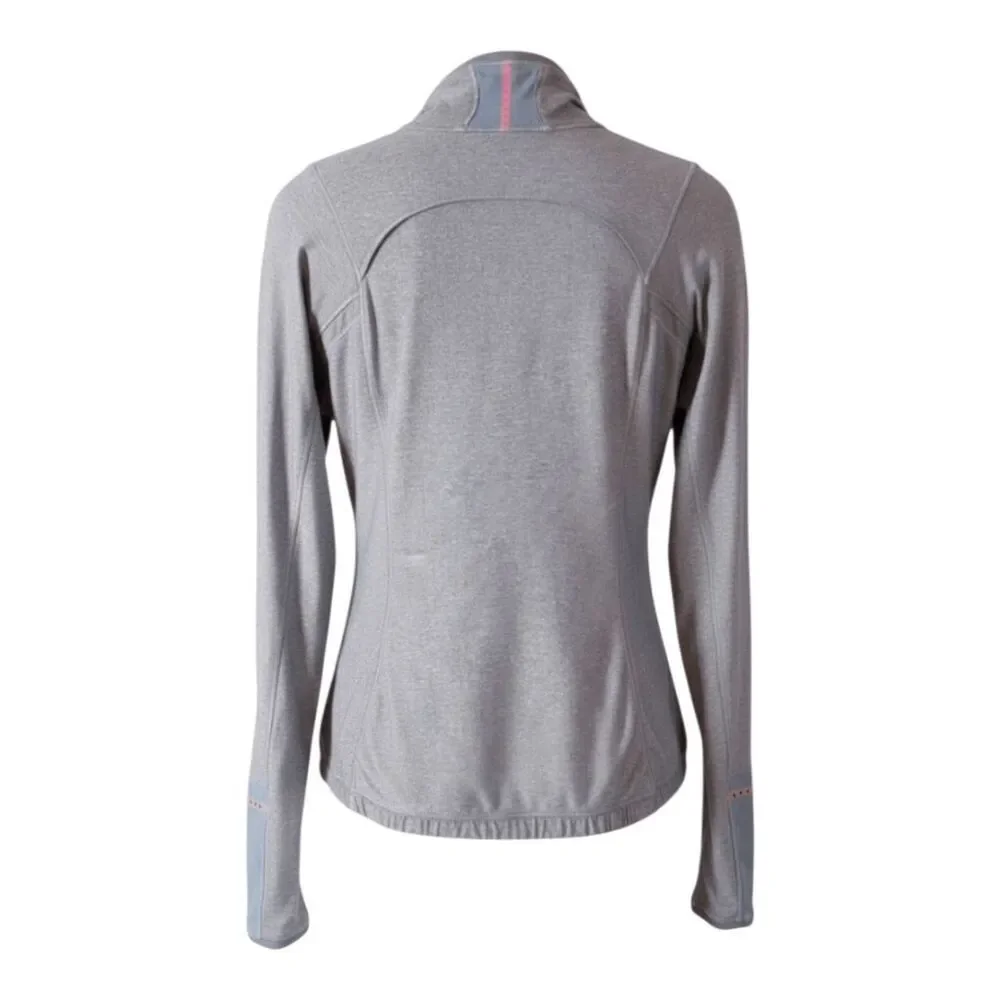 LULULEMON ATHLETICA Pace Pusher 1/2 Zip in Heathered Slate/Slate Size 10